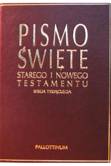 Biblia Tysiąclecia - opr. skórzana złote tłoczenia