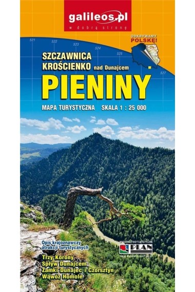 Mapa Pieniny Szczawnica Krościenko