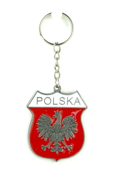 Brelok metalowy Polska kontur ABINO