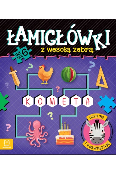 Łamigłówki z wesołą zebrą Uczę się i rozwiązuję