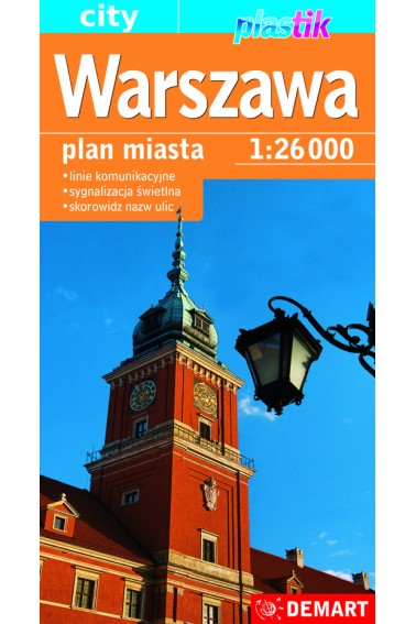 Plan miasta - Warszawa plastik 1:26 000 w.2023