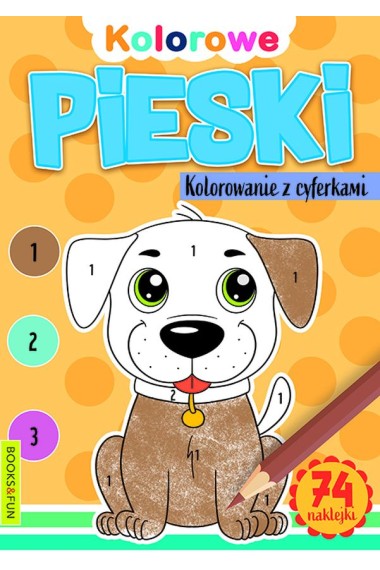 Pieski. Kolorowanie z cyferkami