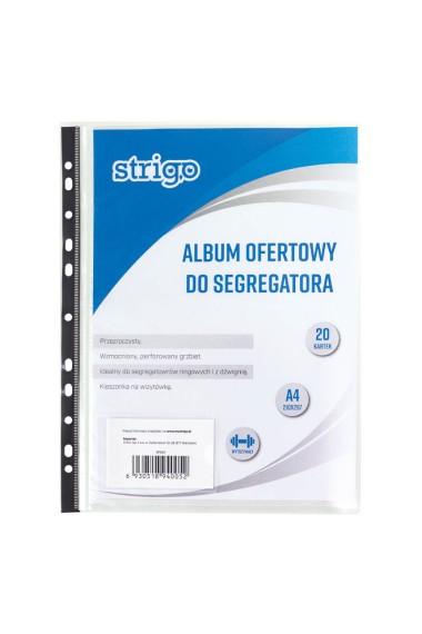 Album ofertowy A4 do segregatora PP 20 koszulek