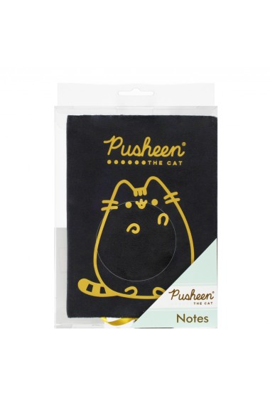 Notatnik pluszowy A5/96K gold Pusheen