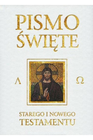 Pismo Święte ST i NT białe ze złoceniem