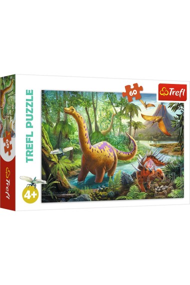 PUZZLE 60 ELEMENTÓW DINOZAURY