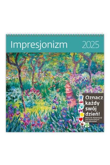 Kalendarz 2025 ścienny 30x30cm Impresjonizm HELMA