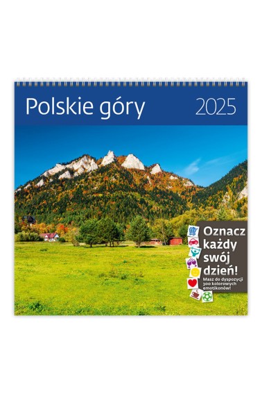 Kalendarz 2025 ścienny 30x30cm Polskie Góry HELMA