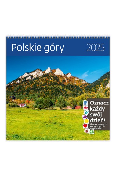 Kalendarz 2025 ścienny 30x30cm Polskie Góry HELMA