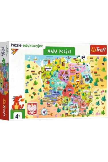 PUZZLE 54 MAPA POLSKI TREFL