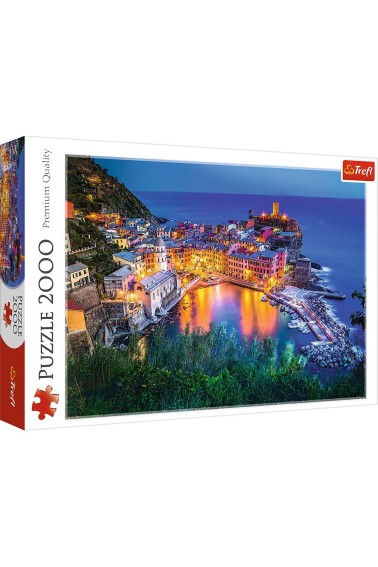 Puzzle 2000 Vernazza o zmroku TREFL