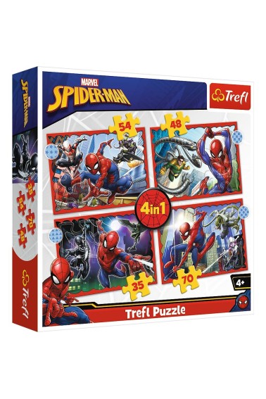 Puzzle 4w1 Bohaterski Spider-Man