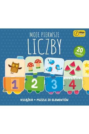 Moje pierwsze liczby książka+ puzzle 20 elementów