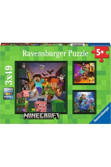 Puzzle dla dzieci 3x49 Minecraft