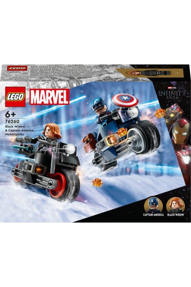 Lego MARVEL 76260 Motocykle Czarnej Wdowy...