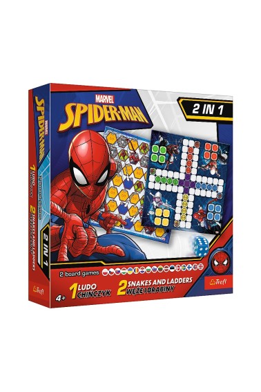 2w1 Chińczyk/Węże i drabiny Spider-Man TREFL