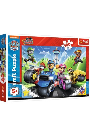 Puzzle 100 Psi Patrol na motorach TREFL