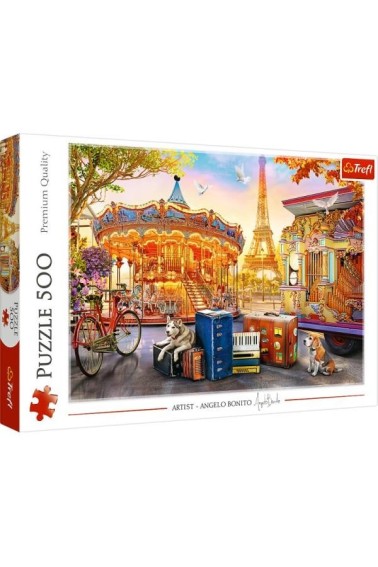 Puzzle 500 Wakacje w Paryżu TREFL