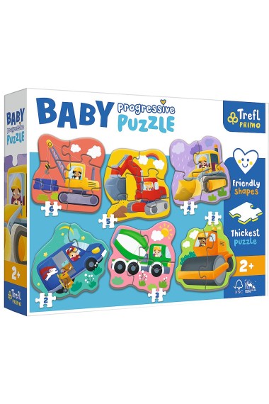 Puzzle Baby Progressive - Pojazdy TREFL