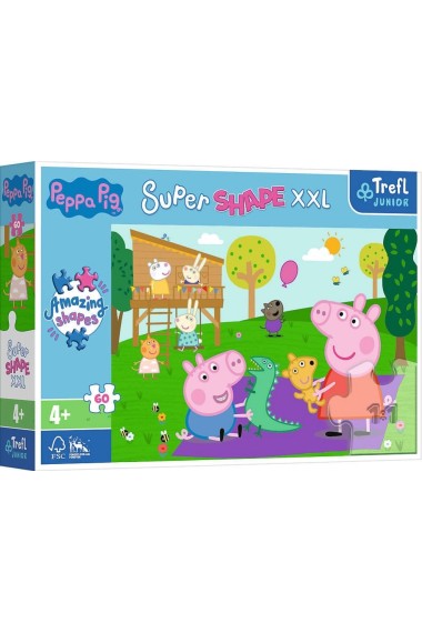 Puzzle 60 Super Shape XXL Świnka Peppa TREFL