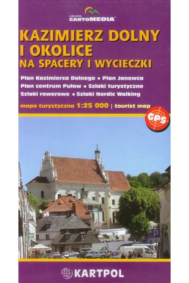 Kazimierz Dolny i okolice na spacer mapa turystycz