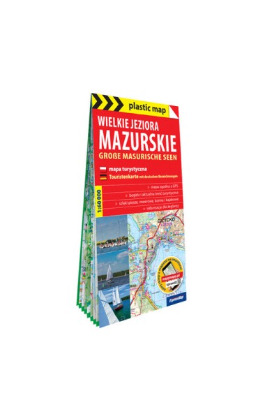 Plastic map Wielkie Jeziora Mazurskie 1:60 000