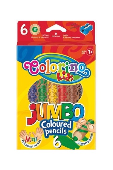 KREDKI OŁÓWKOWE JUMBO COLORINO 6