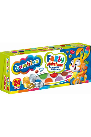 FARBY PLAKATOWE 24 KOL 10ML BAMBINO