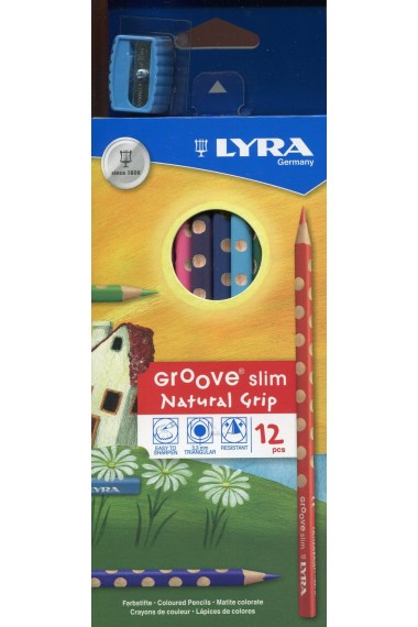 LYRA KREDKI GROOVE 12 SZT+TEMPERÓWKA