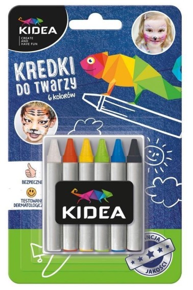 KREDKI DO MALOWANIA TWARZY 6 KIDEA