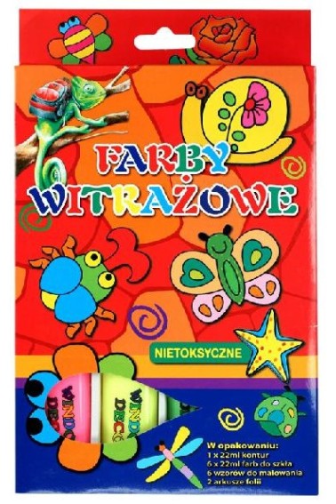 Farby witrażowe 6 22 ml