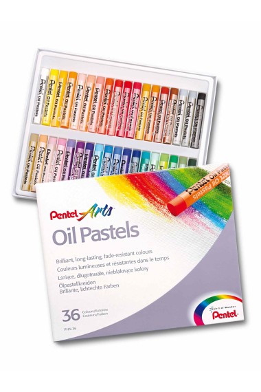 Kredki pastelowe olejne 36k Pentel