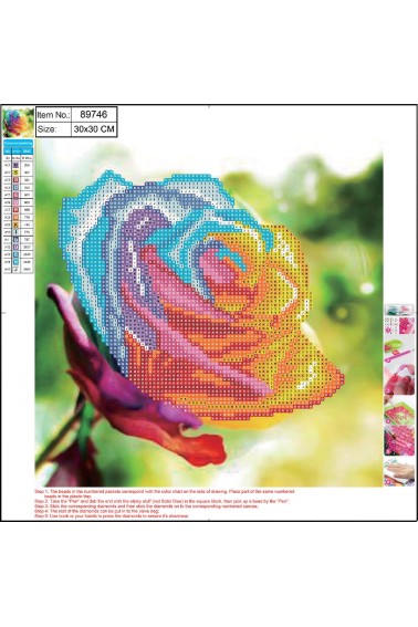 Mozaika diamentowa 5D 30x30cm Roses 89746