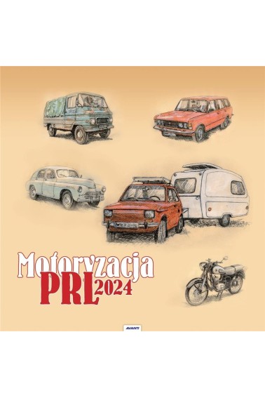 Kalendarz 2024 Ścieny Motoryzacja PRL