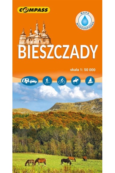 Mapa turystyczna - Bieszczady 1:50 000 laminowana