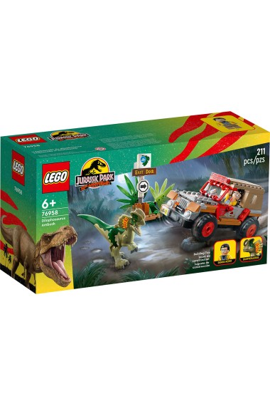 Lego JURASSIC WORLD 76958 Zasadzka na dilofozaura