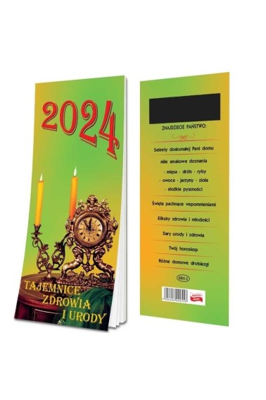 Kalendarz 2024 Tygodniowy z magnesem Tajemnice 