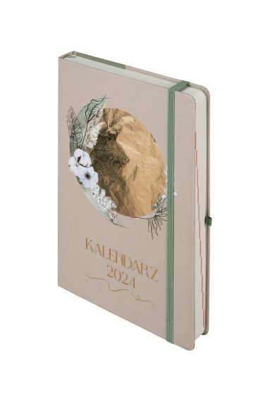 Kalendarz 2024 Botanical Złoty B6 TDW