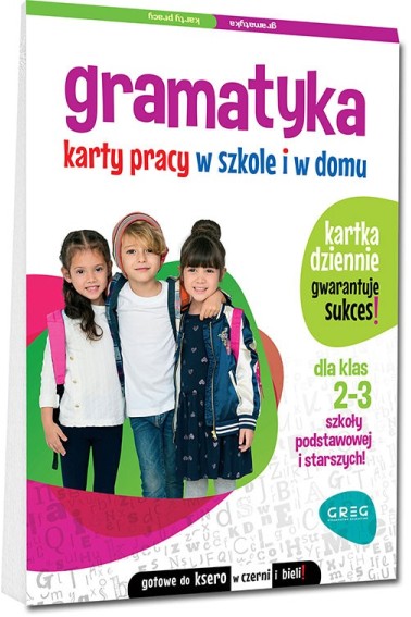 Gramatyka. Karty pracy w szkole i w domu - kl 2-3