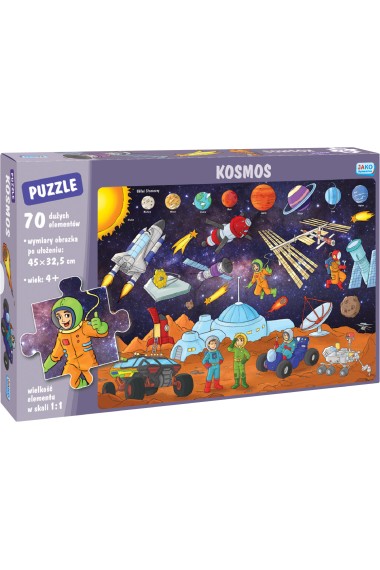 Puzzle 70 elementów Kosmos