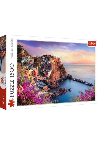 Puzzle 1500 Widok na miasteczko Manarola TREFL