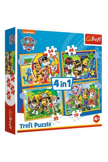 Puzzle 4w1 Wakacyjny Psi Patrol TREFL