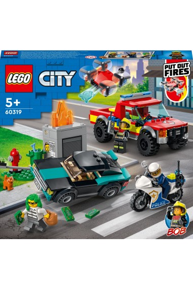 Lego CITY 60319 Akcja strażacka i policyjny pościg