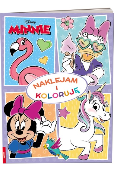 Minnie. Naklejam i koloruję