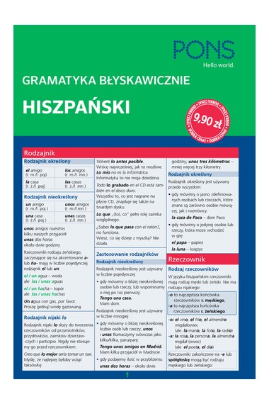 Gramatyka błyskawicznie  Hiszpański 