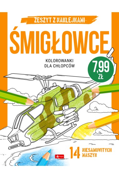 Kolorowanki dla chłopców. Śmigłowce