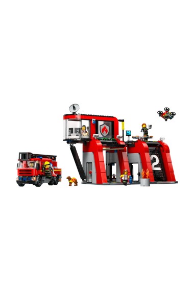 Lego CITY 60414 Remiza strażacka z wozem