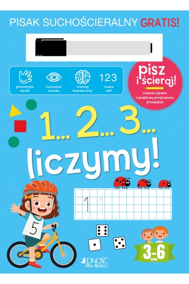 1...2...3... Liczymy! Książka z pisakiem sucho.