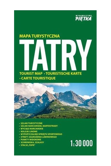 Tatry mapa turystyczna Piętka