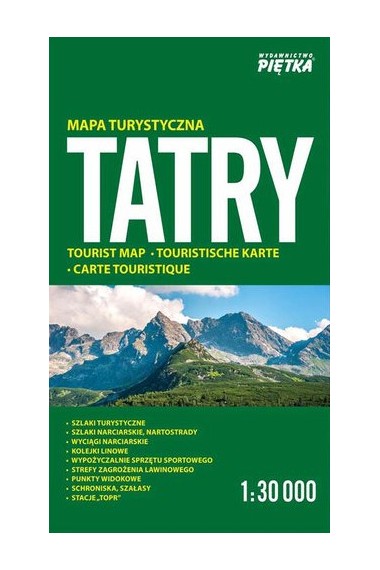 Tatry mapa turystyczna Piętka